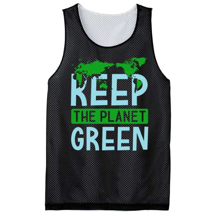 Keep The Planet Green Mesh Reversible Basketball Jersey Tank