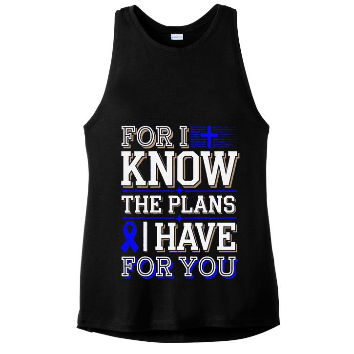 Know The Plans For You Juvenile Arthritis Awareness Ladies PosiCharge Tri-Blend Wicking Tank