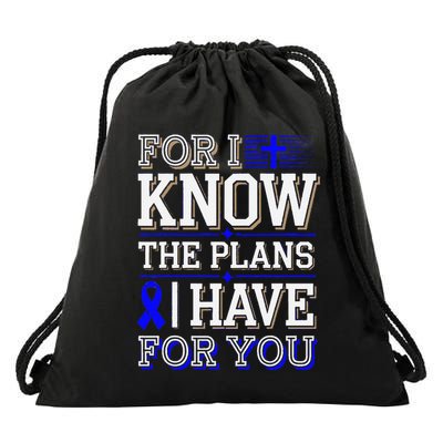 Know The Plans For You Juvenile Arthritis Awareness Drawstring Bag