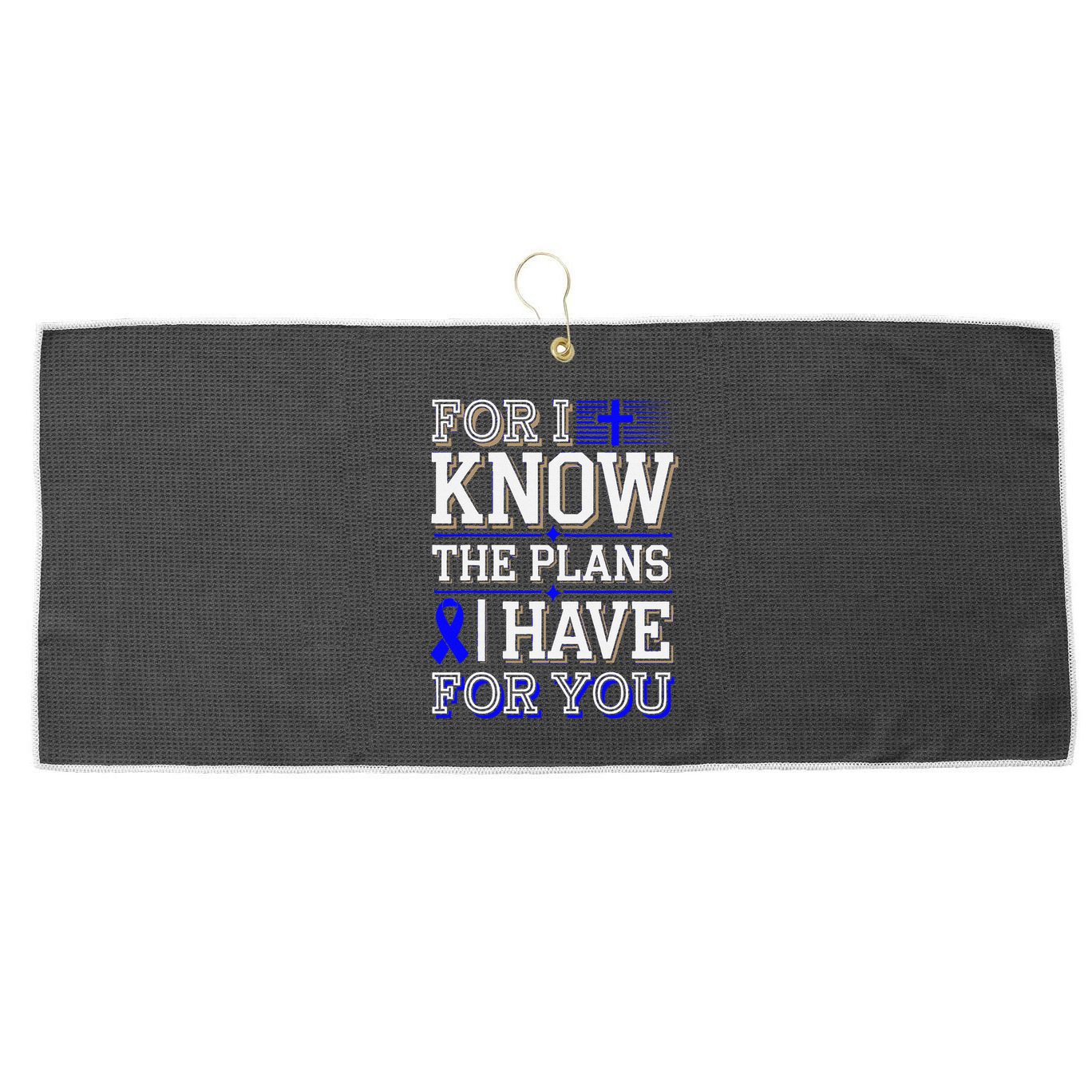 Know The Plans For You Juvenile Arthritis Awareness Large Microfiber Waffle Golf Towel