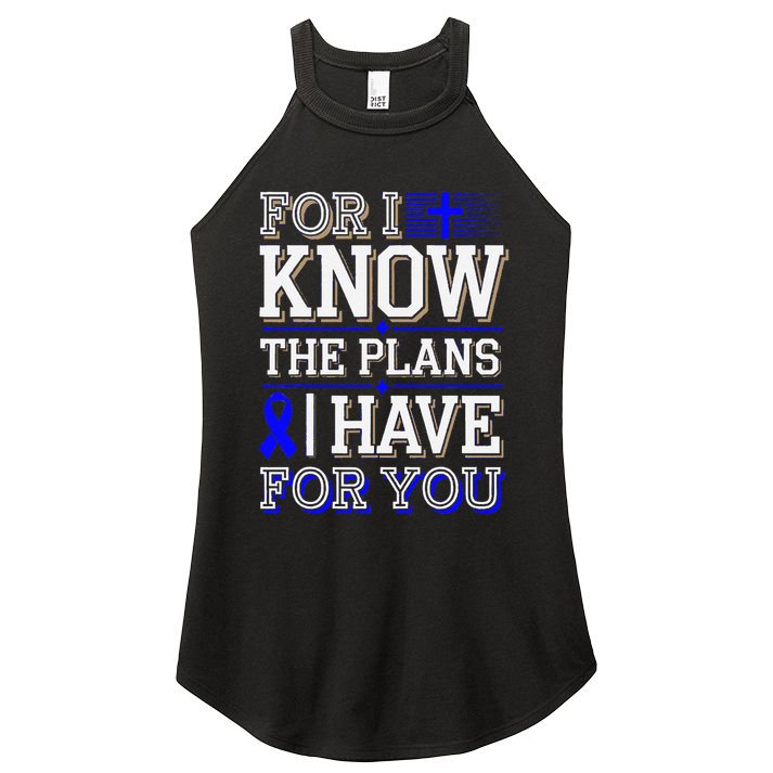 Know The Plans For You Juvenile Arthritis Awareness Women's Perfect Tri Rocker Tank