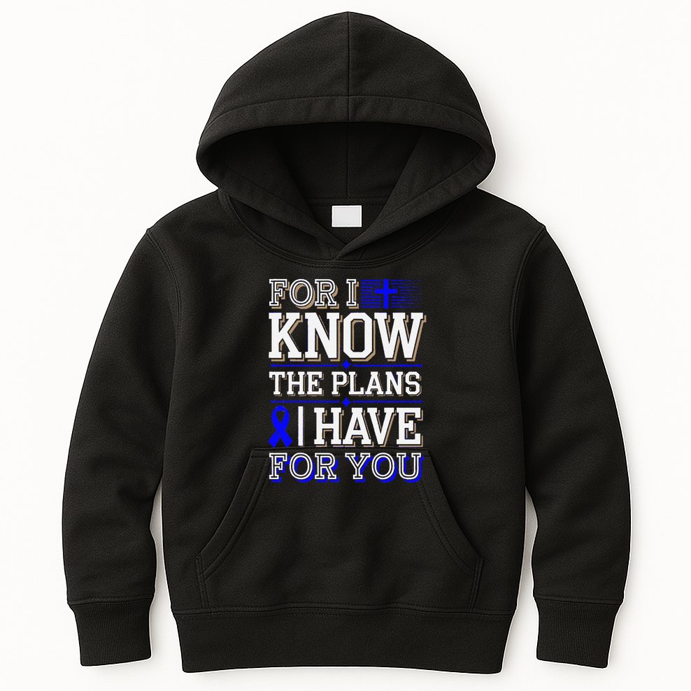 Know The Plans For You Juvenile Arthritis Awareness Kids Hoodie