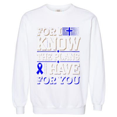Know The Plans For You Juvenile Arthritis Awareness Garment-Dyed Sweatshirt