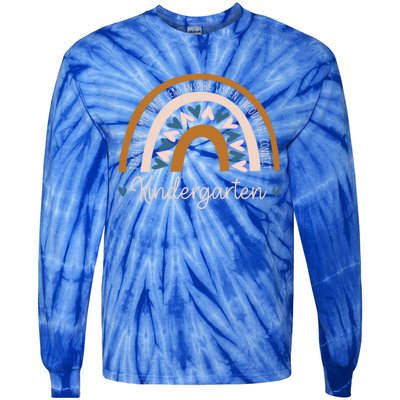 Kindergarten Teacher Rainbow Teach Inspire Love Preschool Meaningful Gift Tie-Dye Long Sleeve Shirt