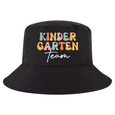 Kindergarten Team Retro Groovy Happy First Day Of School Gift Cool Comfort Performance Bucket Hat