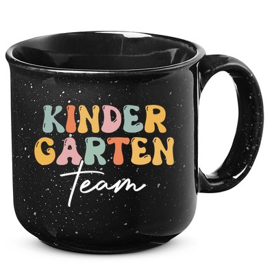 Kindergarten Team Retro Groovy Happy First Day Of School Gift 15oz Campfire Ceramic Mug