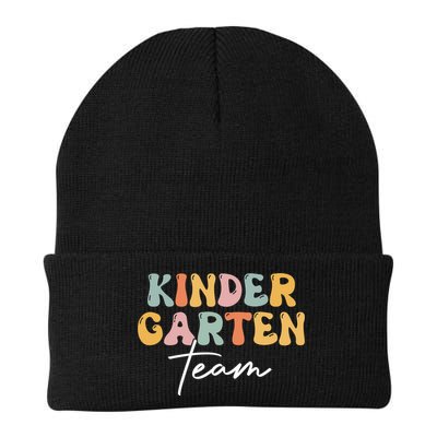 Kindergarten Team Retro Groovy Happy First Day Of School Gift Beanie
