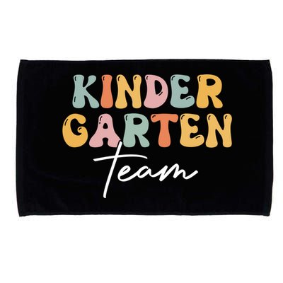 Kindergarten Team Retro Groovy Happy First Day Of School Gift Microfiber Hand Towel