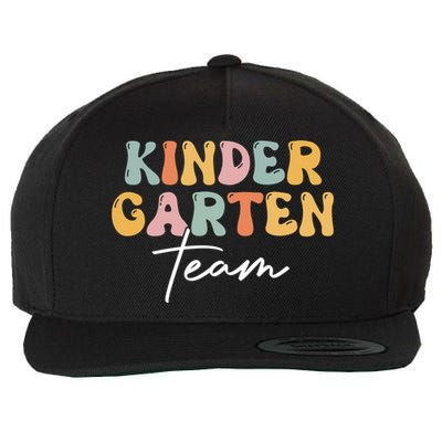 Kindergarten Team Retro Groovy Happy First Day Of School Gift Wool Snapback Cap