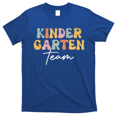 Kindergarten Team Retro Groovy Happy First Day Of School Gift T-Shirt
