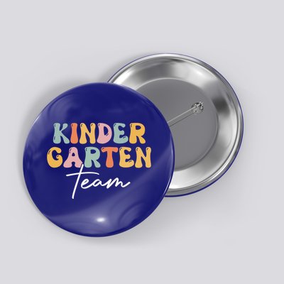 Kindergarten Team Retro Groovy Happy First Day Of School Gift Button