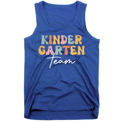 Kindergarten Team Retro Groovy Happy First Day Of School Gift Tank Top