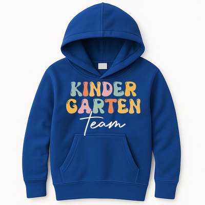 Kindergarten Team Retro Groovy Happy First Day Of School Gift Kids Hoodie