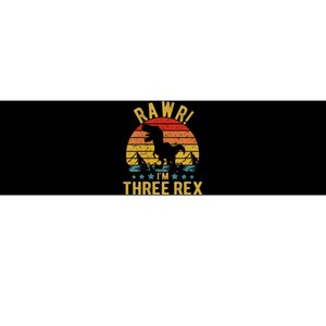 Kids Three Rex 3rd Birthday Dinosaur 3 Year Old Rawr Boy Girl Bumper Sticker