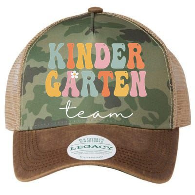 Kindergarten Team Retro Groovy Vintage First Day Of School Legacy Tie Dye Trucker Hat