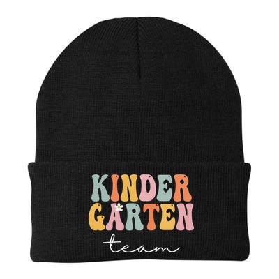Kindergarten Team Retro Groovy Vintage First Day Of School Beanie