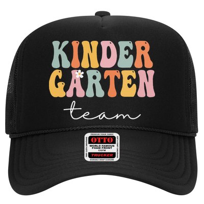 Kindergarten Team Retro Groovy Vintage First Day Of School Trucker Hat