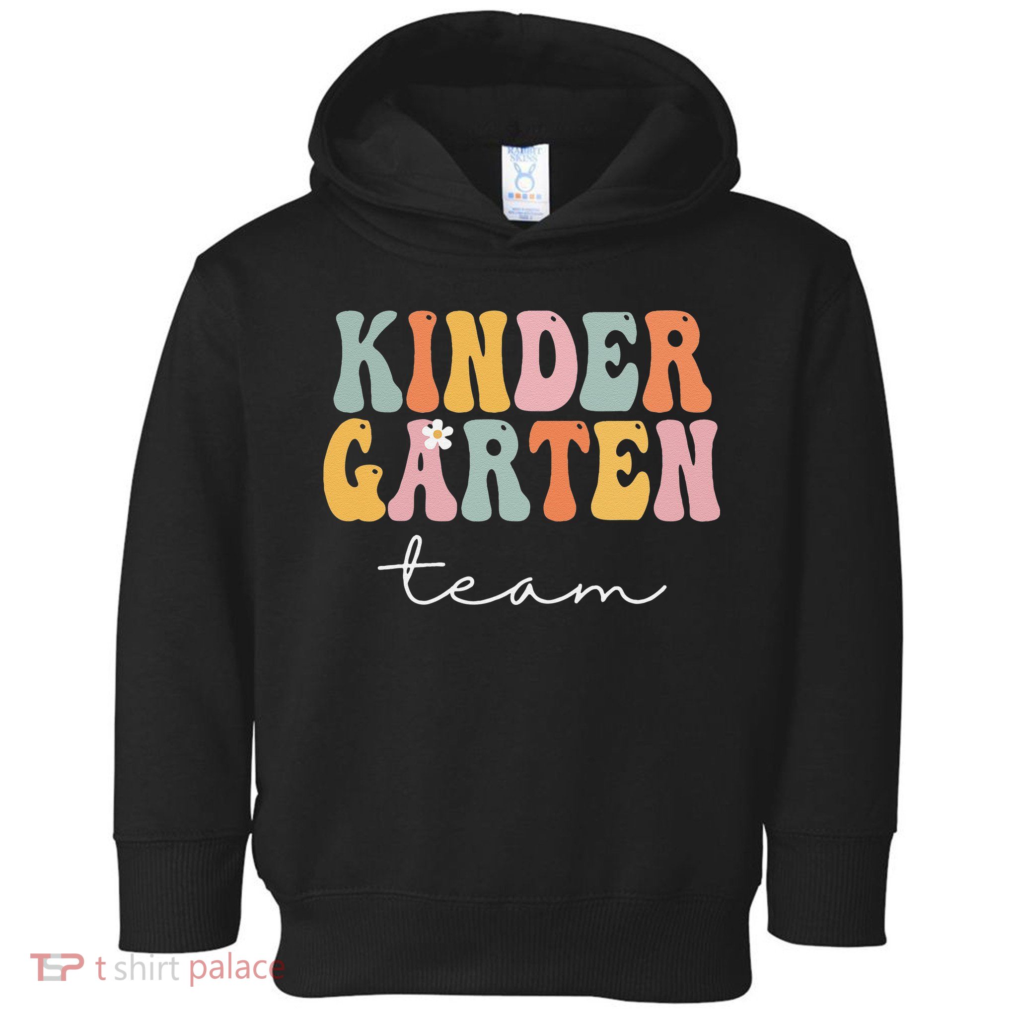 Kindergarten Team Retro Groovy Vintage First Day Of School Toddler Hoodie
