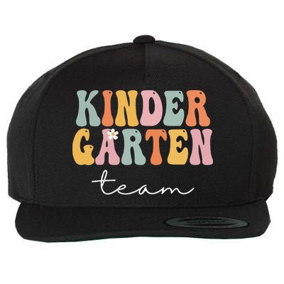 Kindergarten Team Retro Groovy Vintage First Day Of School Wool Snapback Cap