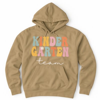 Kindergarten Team Retro Groovy Vintage First Day Of School Hoodie
