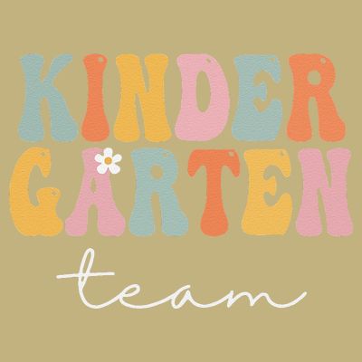 Kindergarten Team Retro Groovy Vintage First Day Of School T-Shirt