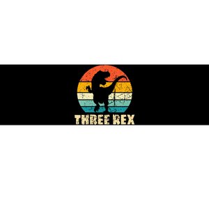 Kids Three Rex 3rd Birthday Third Dinosaur 3 Year Old Bumper Sticker