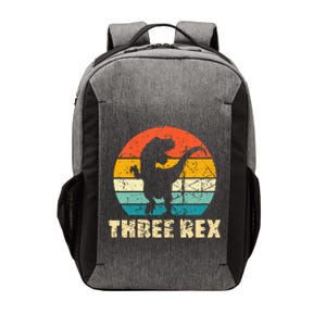 Kids Three Rex 3rd Birthday Third Dinosaur 3 Year Old Vector Backpack