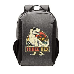 Kids Three Rex 3rd Birthday Third Dinosaur 3 Year Old Vector Backpack