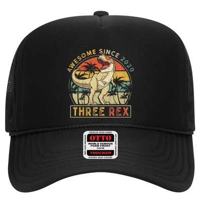 K.ids Three Rex 3rd Birthday S.hirt Third Dinosaur 3 Year Old Trucker Hat