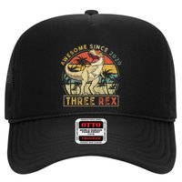 K.ids Three Rex 3rd Birthday S.hirt Third Dinosaur 3 Year Old Trucker Hat
