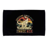 K.ids Three Rex 3rd Birthday S.hirt Third Dinosaur 3 Year Old Microfiber Hand Towel