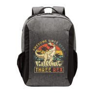 K.ids Three Rex 3rd Birthday S.hirt Third Dinosaur 3 Year Old Vector Backpack