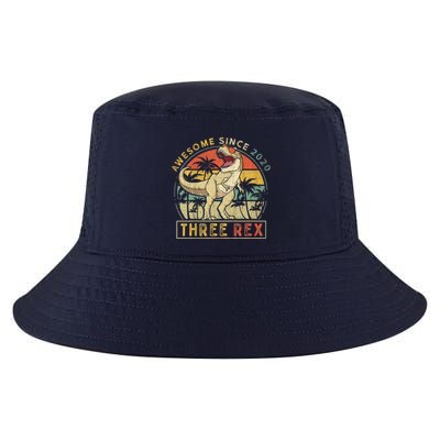 K.ids Three Rex 3rd Birthday S.hirt Third Dinosaur 3 Year Old Cool Comfort Performance Bucket Hat