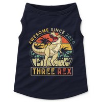 K.ids Three Rex 3rd Birthday S.hirt Third Dinosaur 3 Year Old Doggie Tank