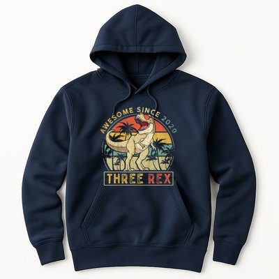 K.ids Three Rex 3rd Birthday S.hirt Third Dinosaur 3 Year Old Hoodie