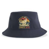 K.ids Three Rex 3rd Birthday S.hirt Third Dinosaur 3 Year Old Sustainable Bucket Hat