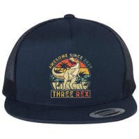 K.ids Three Rex 3rd Birthday S.hirt Third Dinosaur 3 Year Old Flatbill Hat
