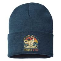 K.ids Three Rex 3rd Birthday S.hirt Third Dinosaur 3 Year Old Sustainable Knit Beanie