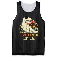 Kids Two Rex 2nd Birthday Gift Second Dinosaur 2 Year Old Mesh Reversible Basketball Jersey Tank