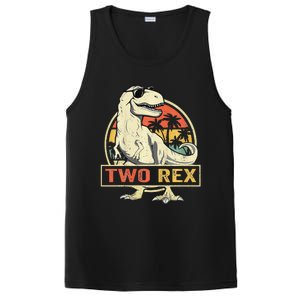 Kids Two Rex 2nd Birthday Gift Second Dinosaur 2 Year Old PosiCharge Competitor Tank