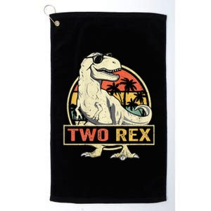 Kids Two Rex 2nd Birthday Gift Second Dinosaur 2 Year Old Platinum Collection Golf Towel