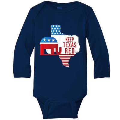 Keep Texas Red 2024 Election Republicans Vote Baby Long Sleeve Bodysuit