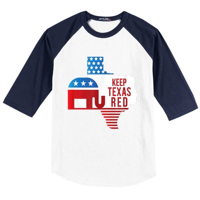 Keep Texas Red 2024 Election Republicans Vote Baseball Sleeve Shirt