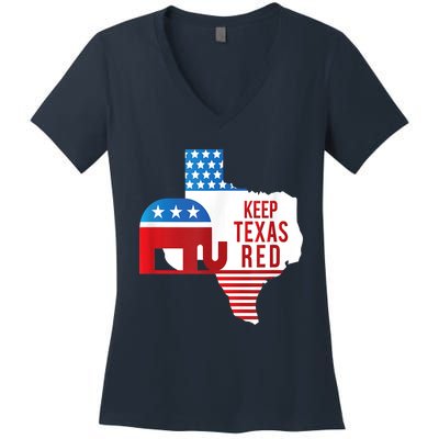 Keep Texas Red 2024 Election Republicans Vote Women's V-Neck T-Shirt