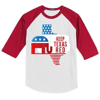 Keep Texas Red 2024 Election Republicans Vote Kids Colorblock Raglan Jersey