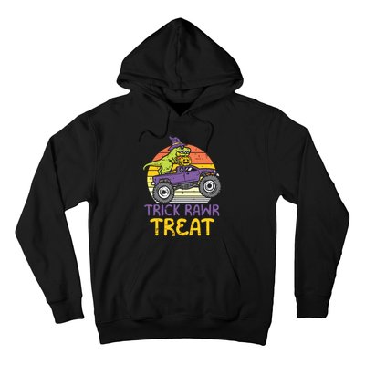 Kids Trick Rawr Treat Dinosaur Monster Truck Halloween Boy Kids Hoodie