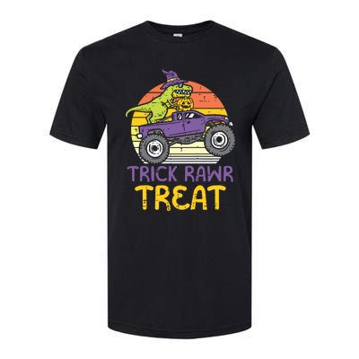 Kids Trick Rawr Treat Dinosaur Monster Truck Halloween Boy Kids Softstyle CVC T-Shirt