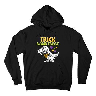 Kids Trick Rawr Treat Dinosaur Trex Boy Halloween Kids Hoodie