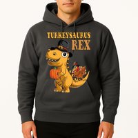 Kids Turkeysaurus Rex Turkey Dino Thanksgiving Hoodie
