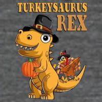 Kids Turkeysaurus Rex Turkey Dino Thanksgiving Hoodie